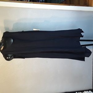 Navy blue linen dress Cynthia Raleigh size large new with tags